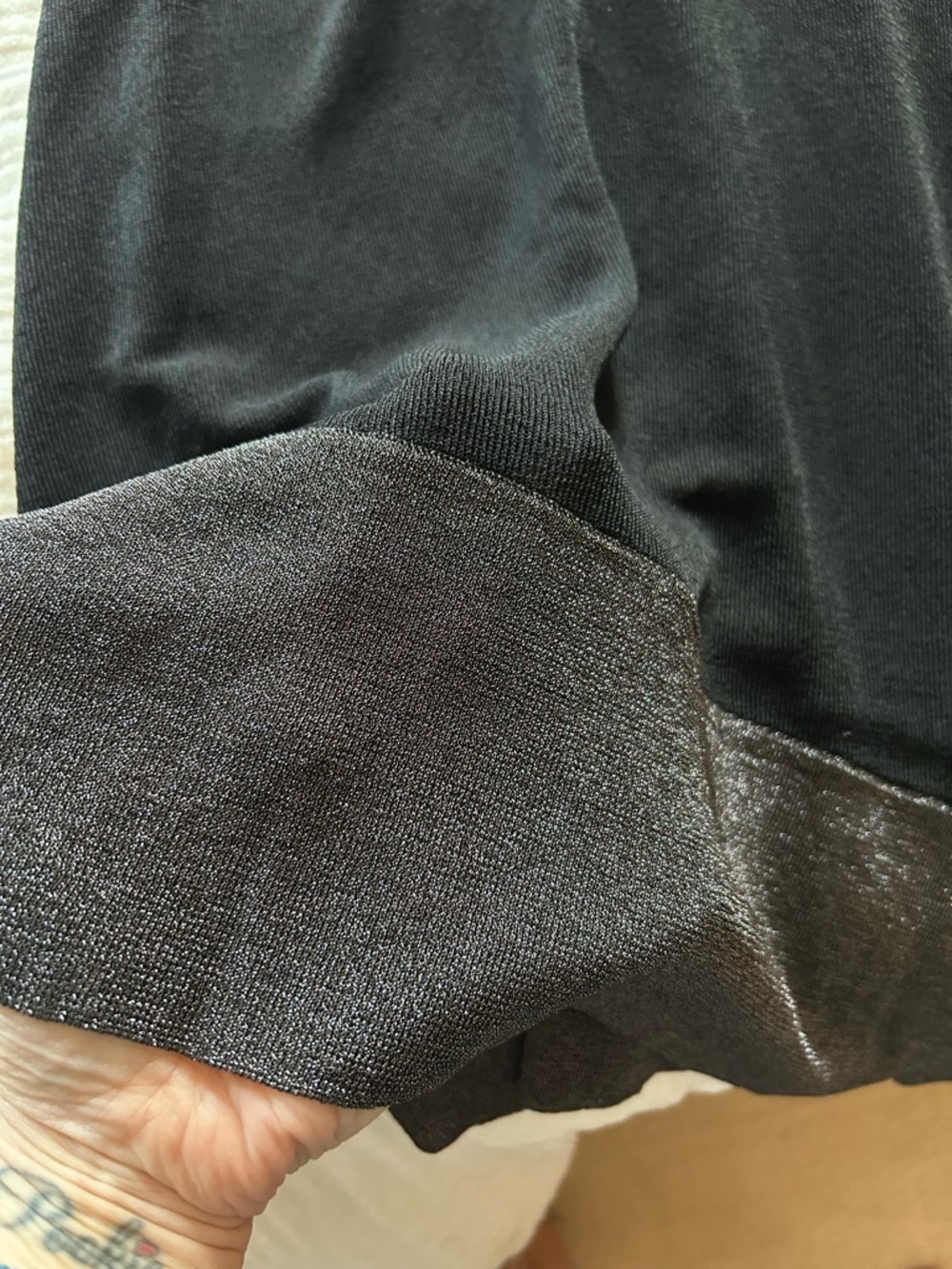 Eileen Fisher asymmetrical hem tunic Semi Sheer Metallic - Picture 4 of 9